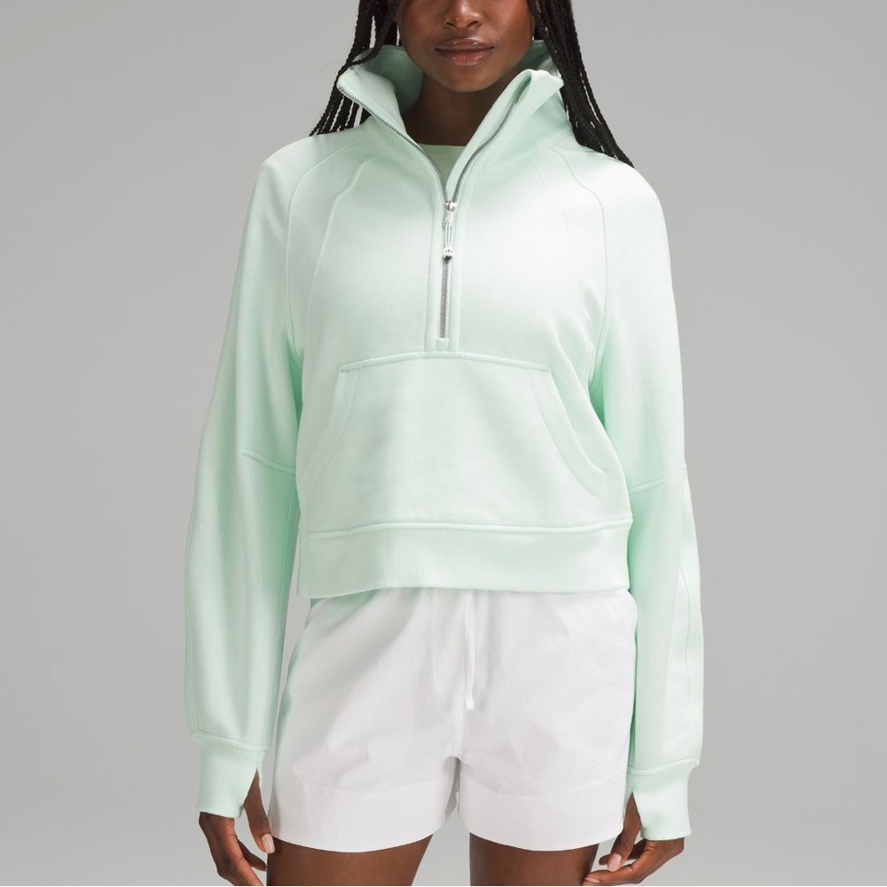 NWOT Lululemon Scuba Funnel Neck Half-zip in Mint Moment M/L